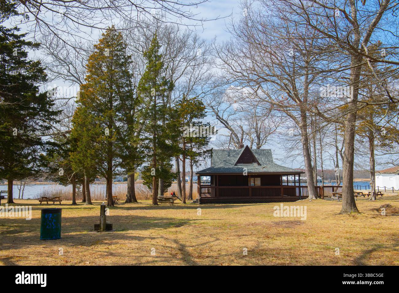 Dighton Rock State Park au printemps dans la ville de Berkley, Massachusetts ma, États-Unis. Banque D'Images