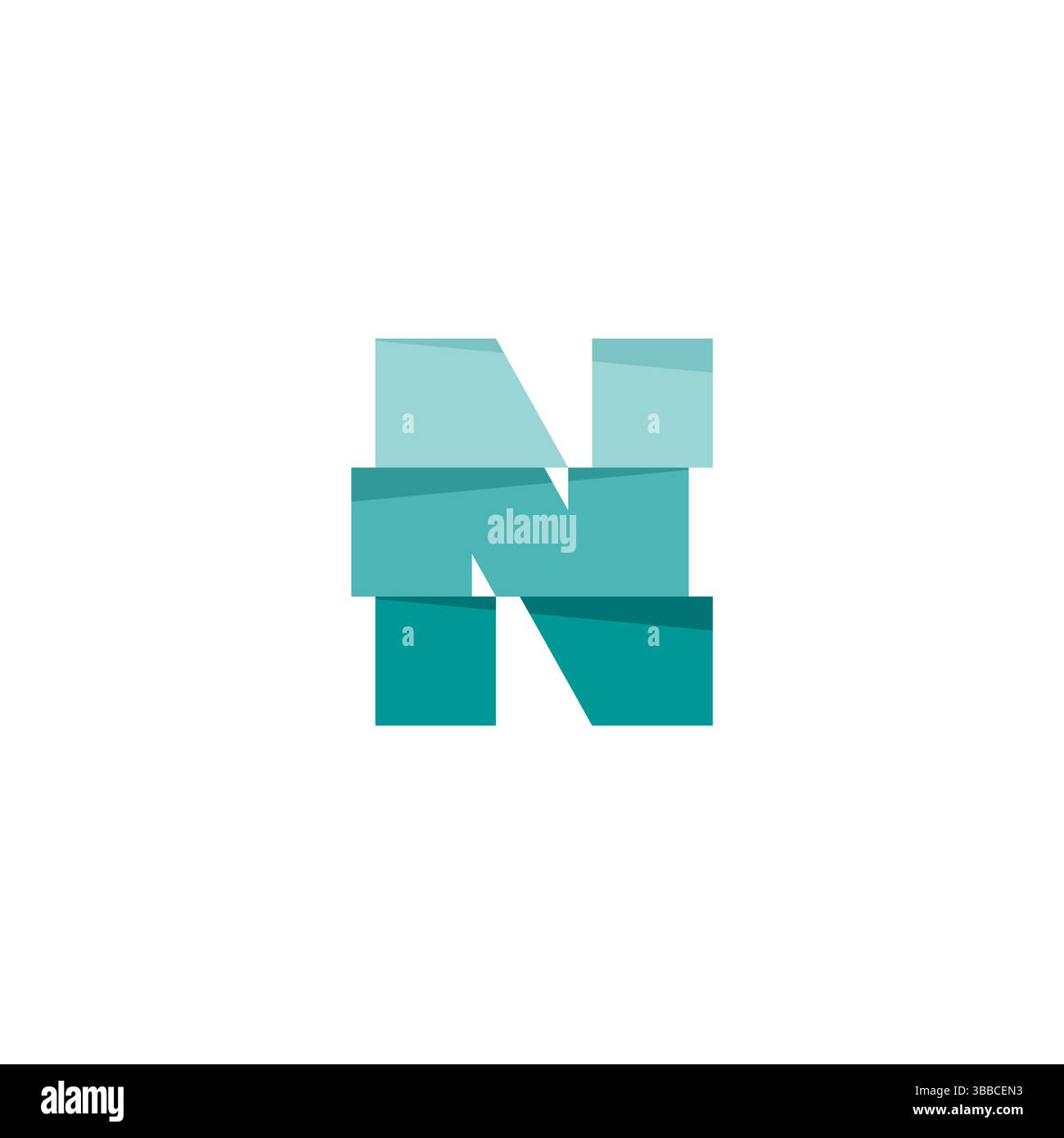 Vecteur de logo de style lettre initiale n coupe moderne Illustration de Vecteur