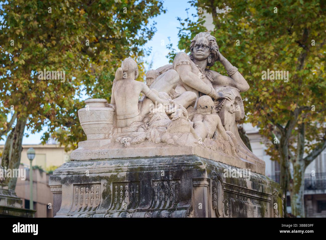 MARSEILLE, FRANCE - 10 nov. 2018 - décoration d'escaliers près de la gare Saint Charles à Marseille Banque D'Images