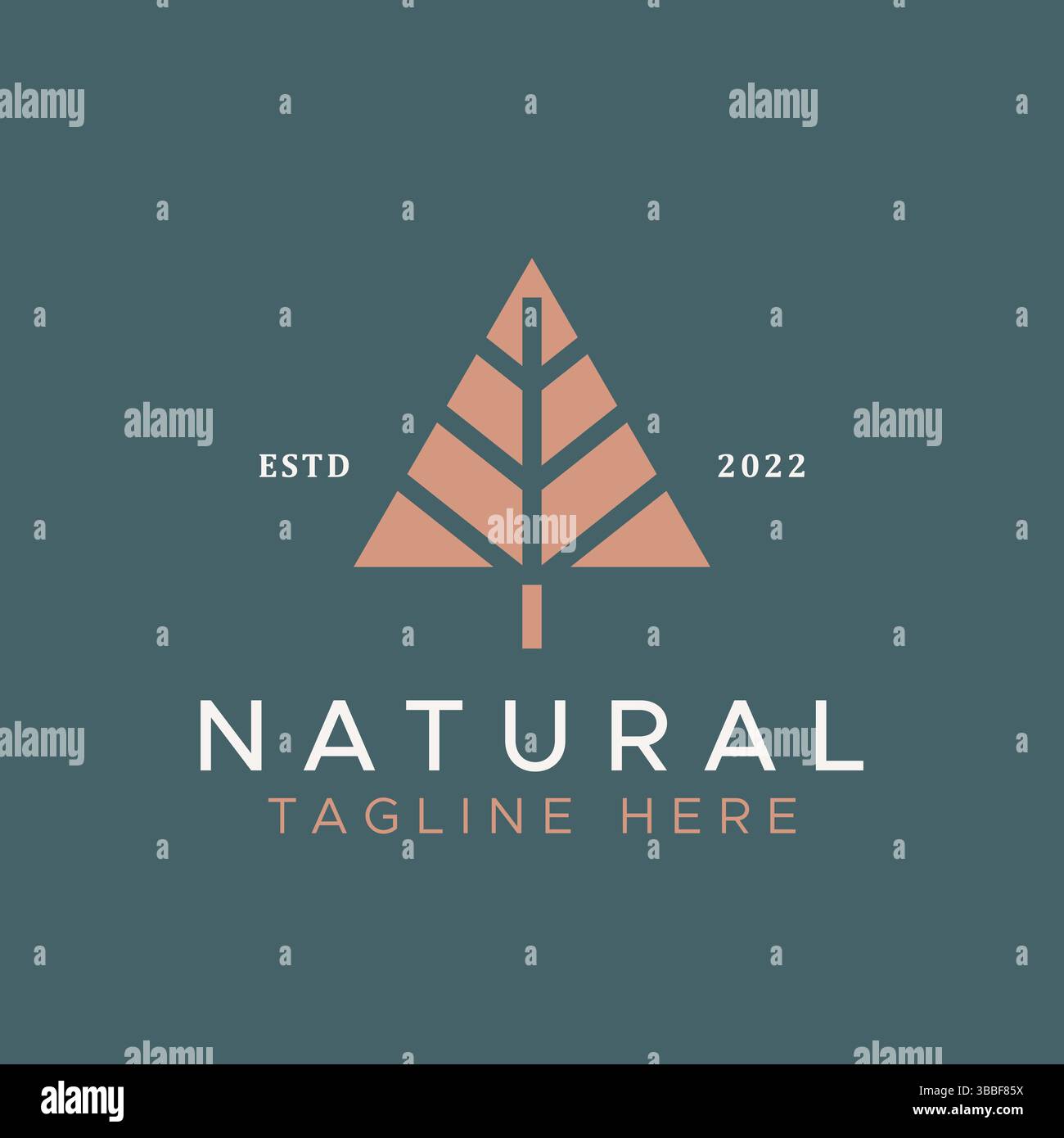 Logo abstrait Triangle illustration forme de montagne, feuille, arbre et symbole naturel. Illustration de Vecteur