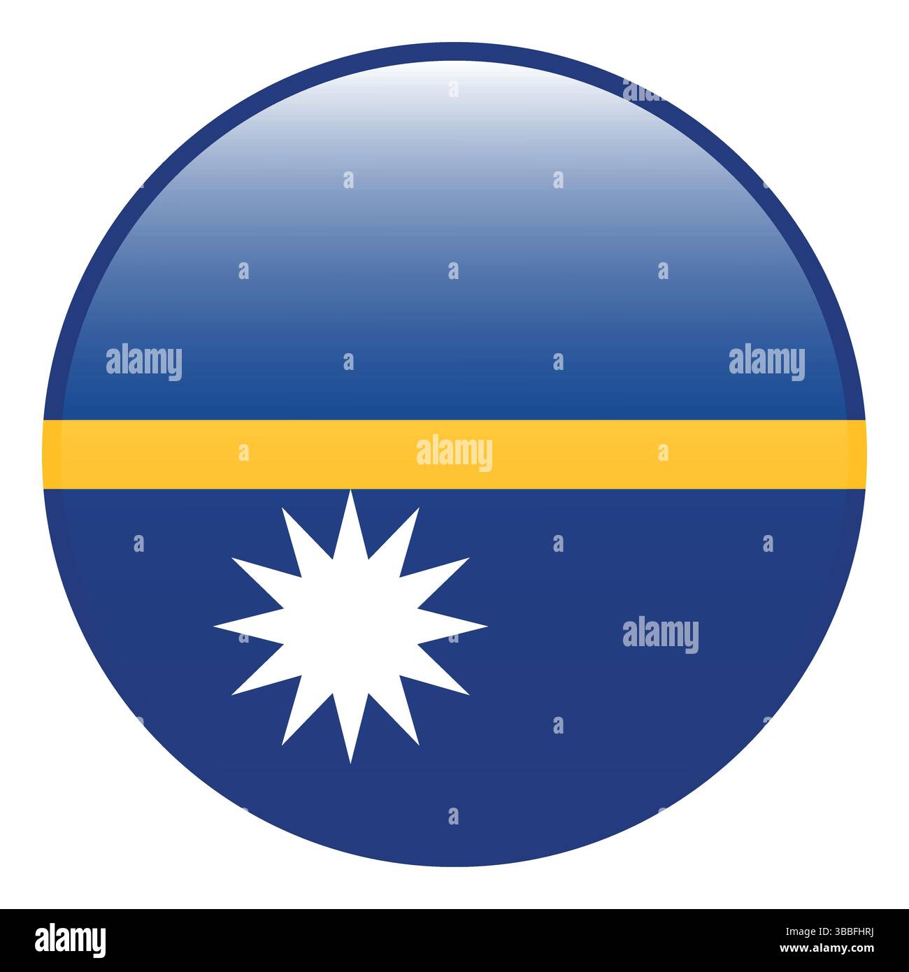 Drapeau de Nauru. Nauru Circle flag 3d logo icône d'ordinateur vectoriel conception d'illustration. Illustration de Vecteur
