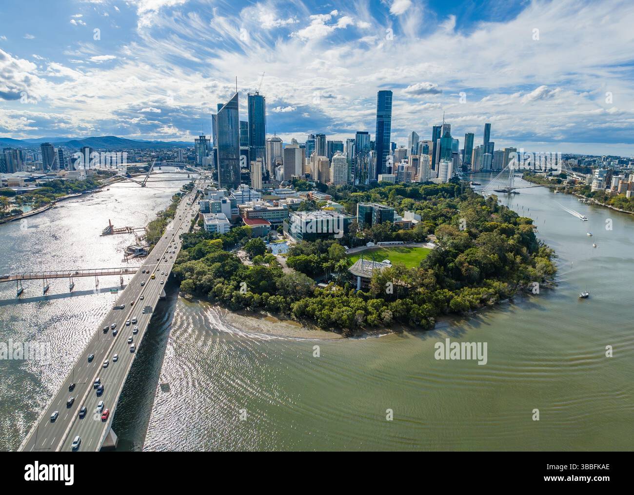 Vue aérienne de Brisbane en Australie Banque D'Images