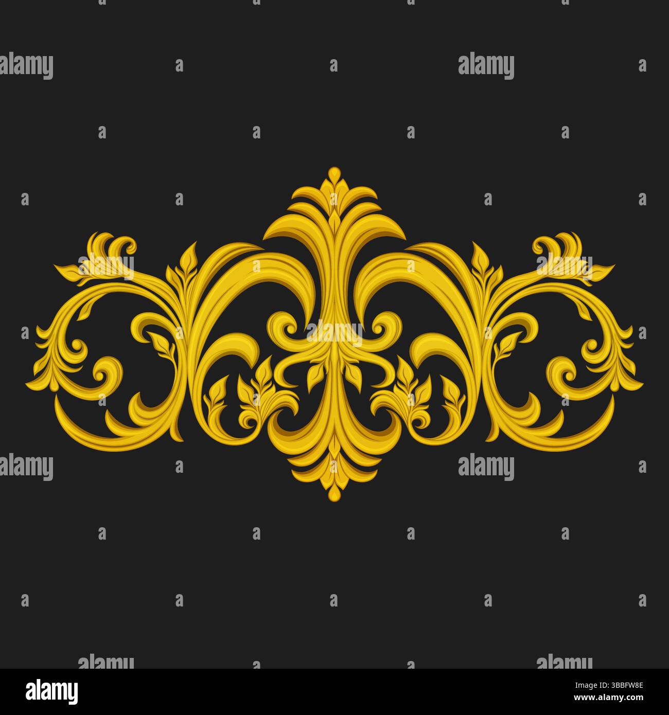 Motif doré décoratif Illustration de Vecteur