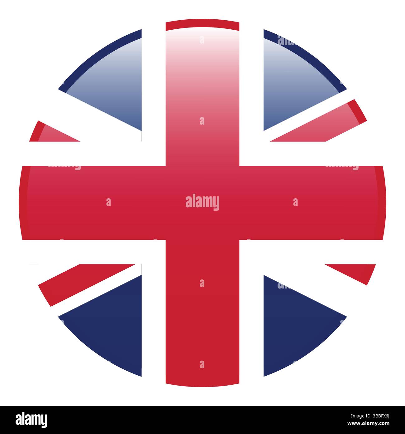 Drapeau du Royaume-Uni. Drapeau du bouton UK. Royaume-Uni cercle drapeau 3d logo icône d'illustration vectorielle d'ordinateur. Illustration de Vecteur