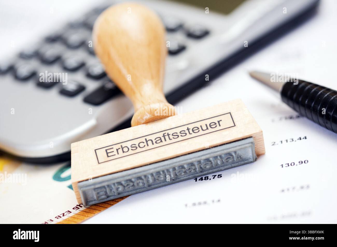 Un timbre étiqueté impôt sur les successions Banque D'Images