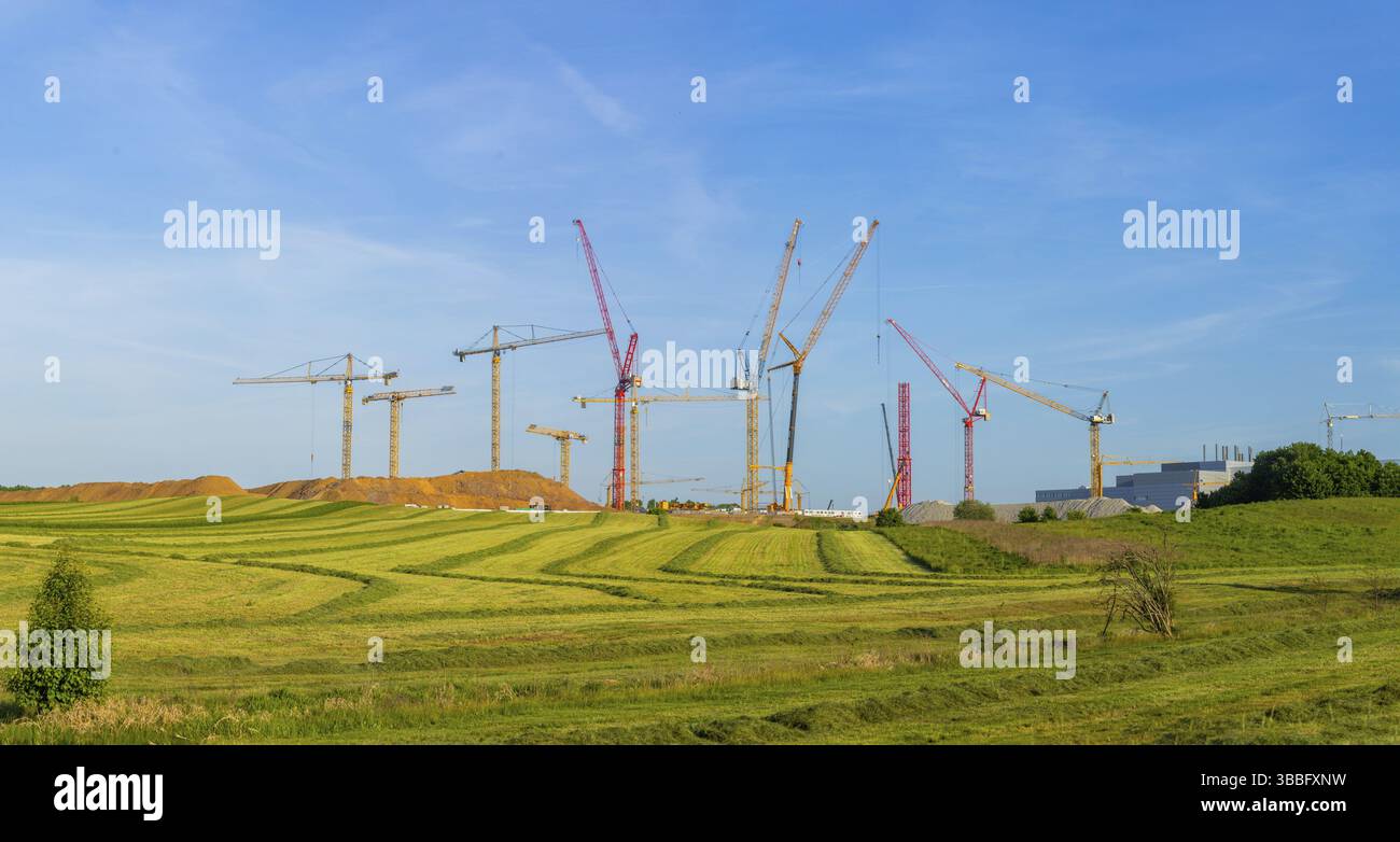 Le fabricant taïwanais de puces TSMC construit une nouvelle usine de puces ESMC à Dresde avec Bosch, Infineon et NXP. Le site est à côté de Bosch Banque D'Images