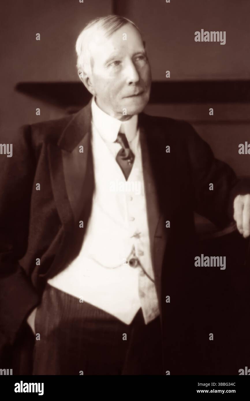 John Davison Rockefeller (1839-1937), fondateur de la Standard Oil Company, était un homme d'affaires américain, philanthrope, et l'un des Américains les plus riches de tous les temps. (ÉTATS-UNIS) Banque D'Images