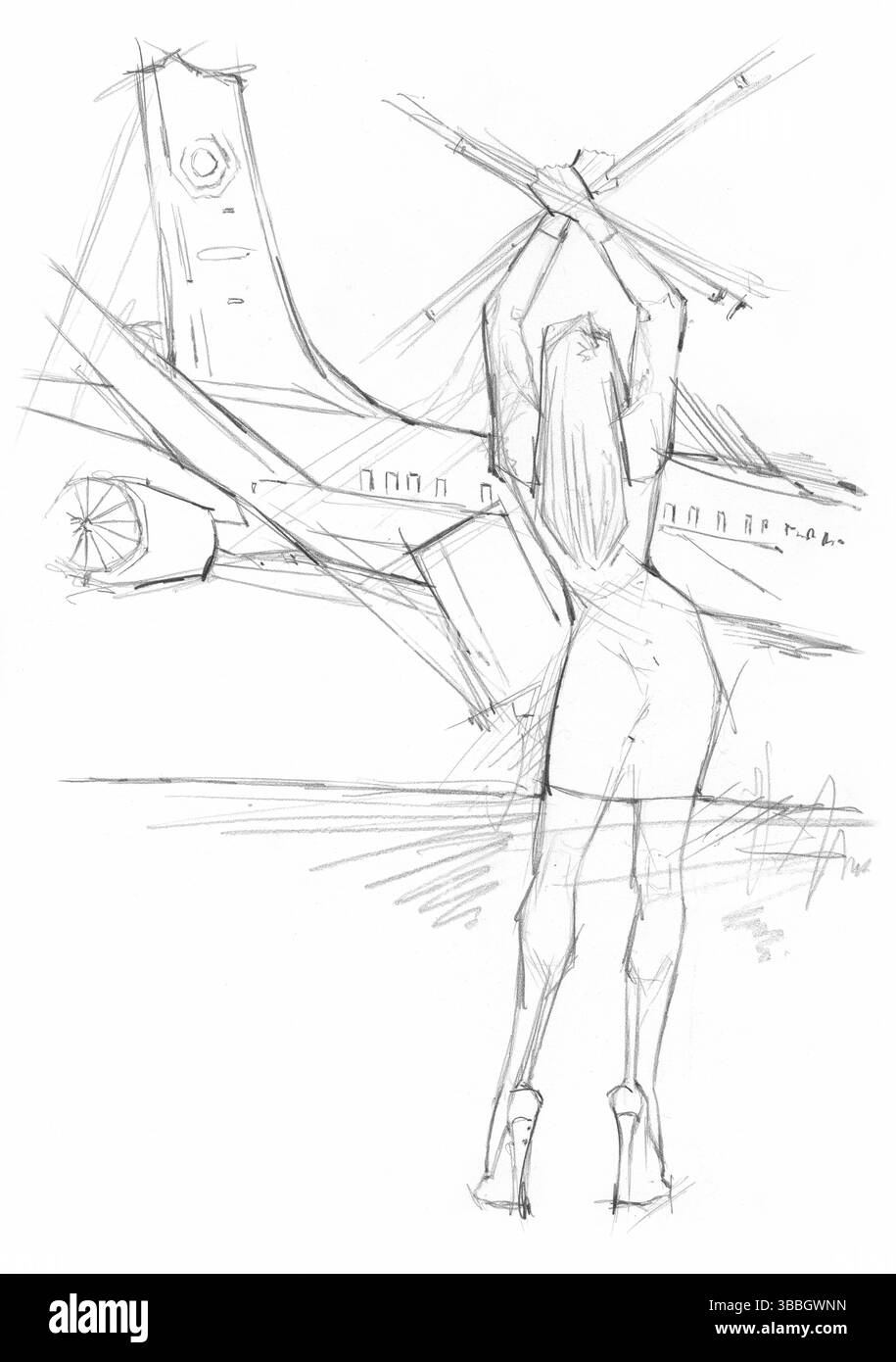 Portrait d’une femme ingénieur, symbole d’innovation et de détermination. Banque D'Images