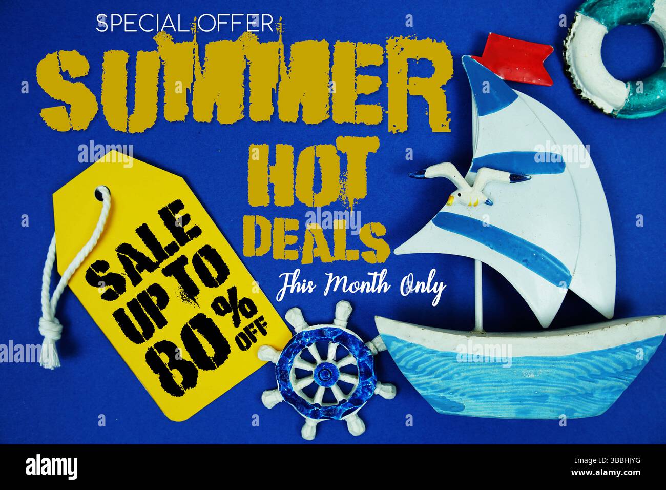 Offre spéciale d'été promotion offre promotion 80 % concept d'achat au détail Banque D'Images