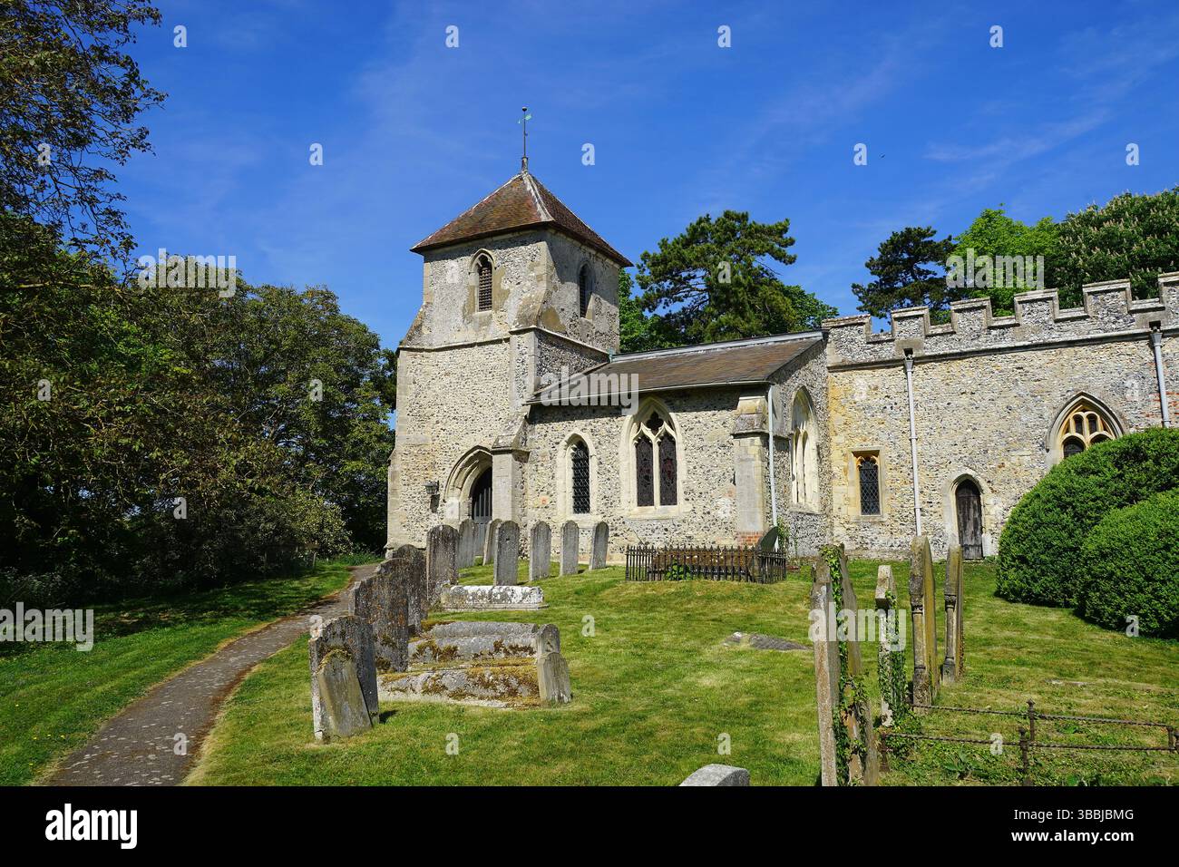 Église Sainte Marie la Vierge, Clothall Banque D'Images