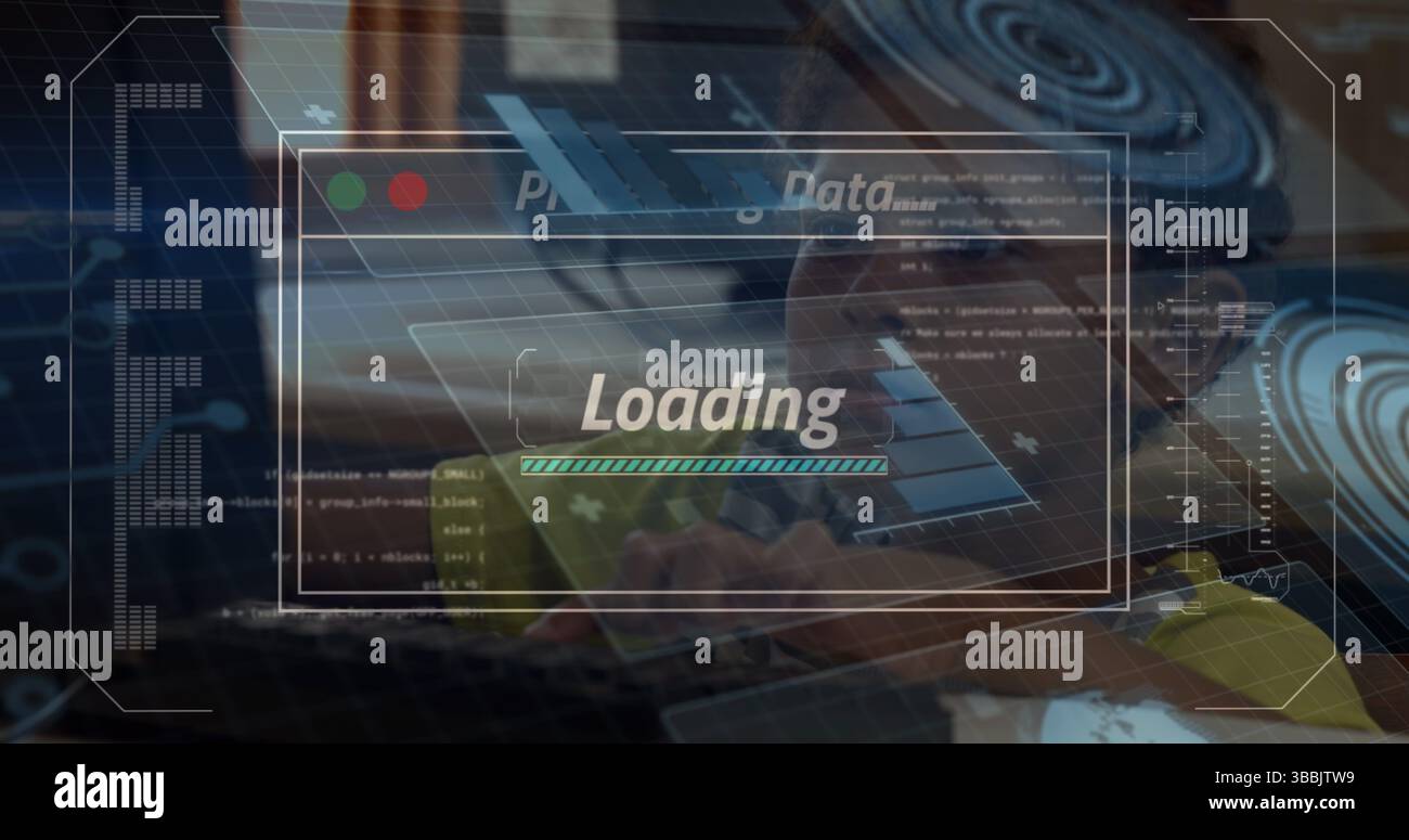 Image du réseau de connexions et de pépin dans l'espace de la marine Banque D'Images