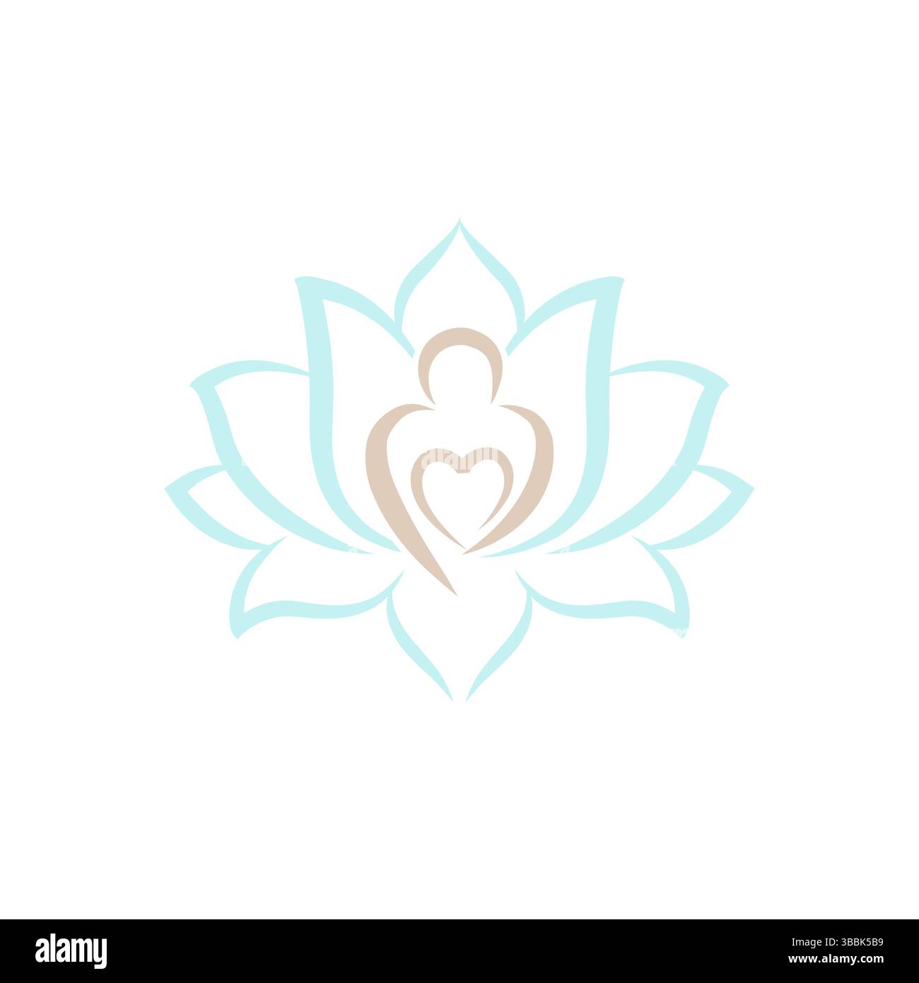 Logo yoga méditation spa beauté symbole image vecteur. Logo de méditation beauté spa logo de yoga santé Illustration de Vecteur