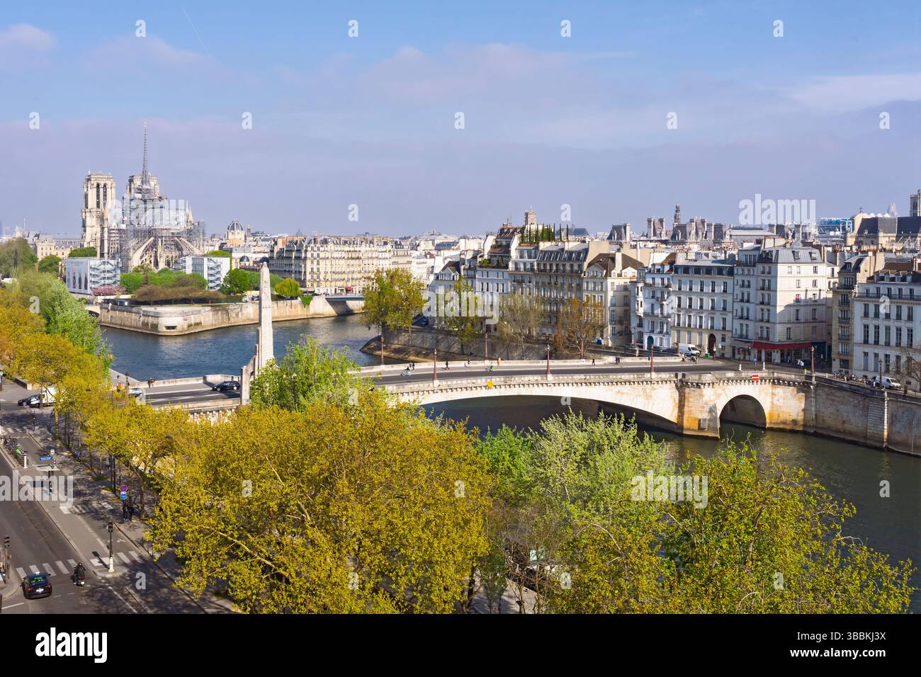 Vue sur notre Dame, Paris, France, Europe Banque D'Images