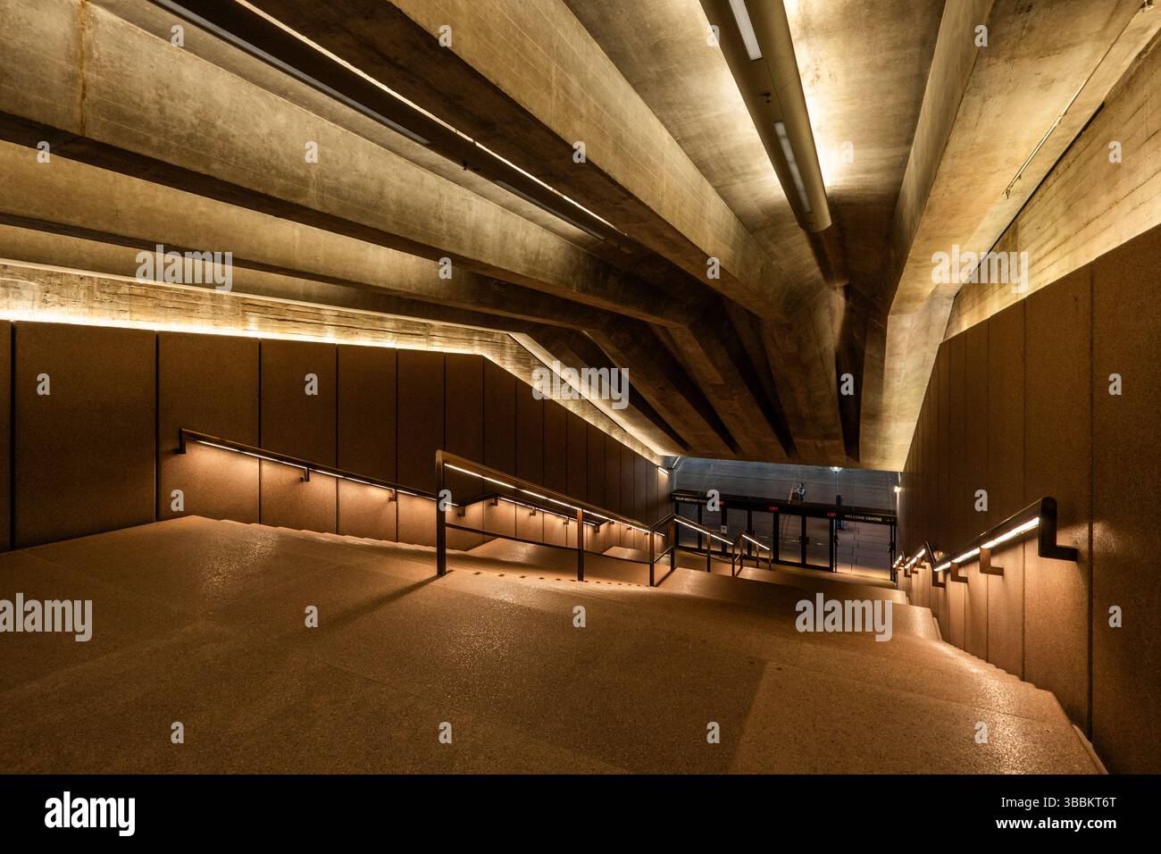 Intérieur de l'Opéra de Sydney montrant une structure de toit en béton Banque D'Images