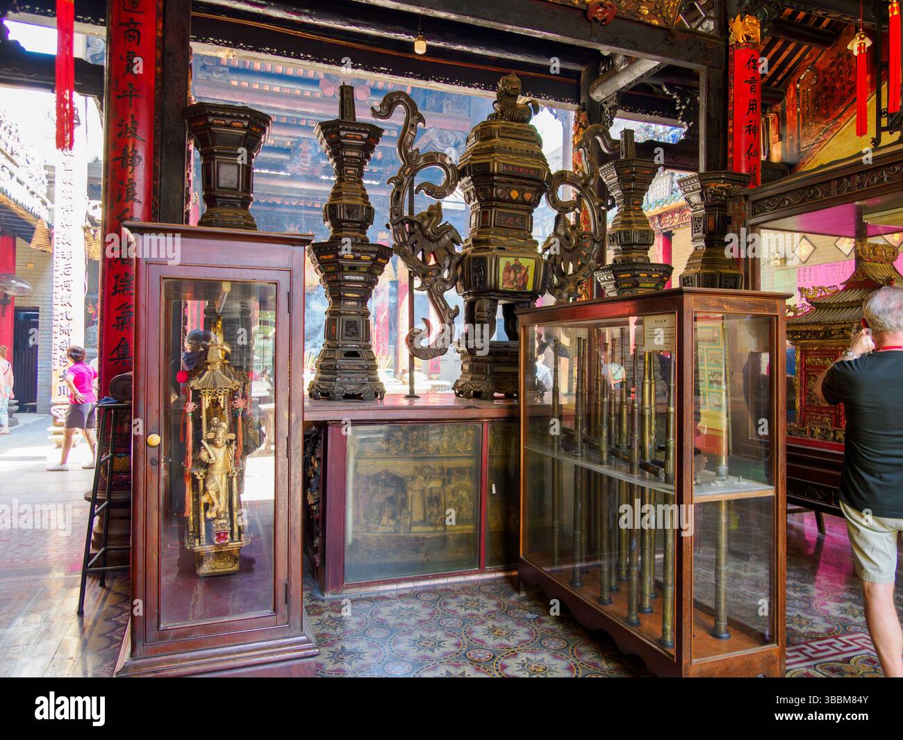 Thien Hau Temple Altar Area, Ho Chi Minh-ville, Vietnam Banque D'Images