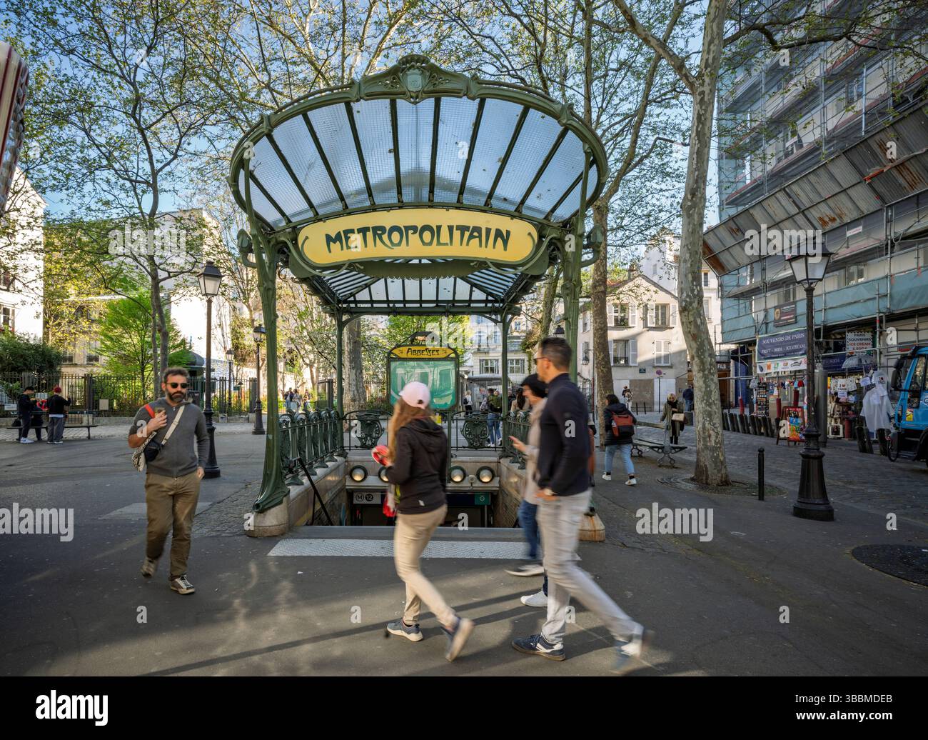 Entrée du métro , Montmartre Paris, France,Europe Banque D'Images