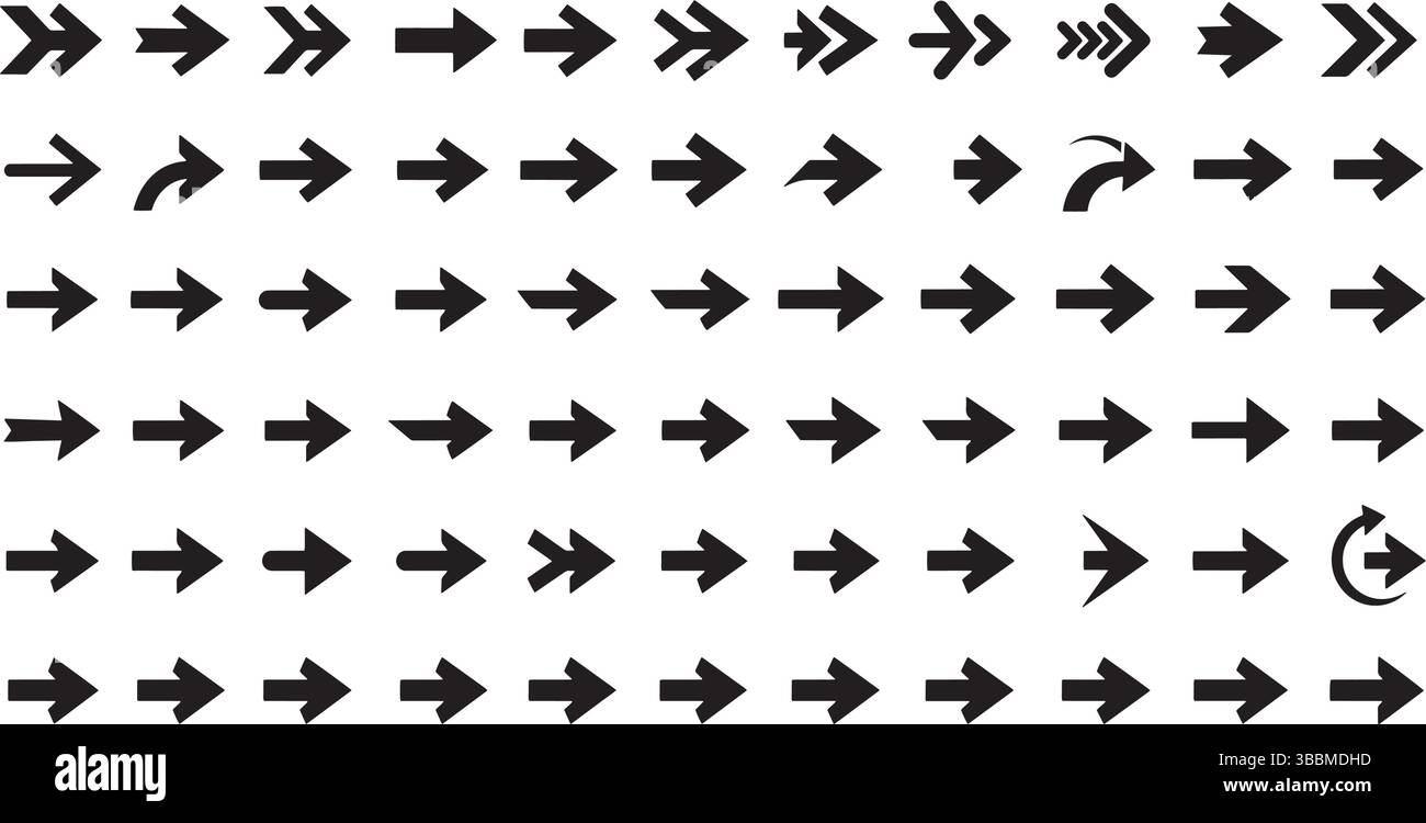 Icônes de flèche dynamique panneaux de navigation épurés et élégants pour une utilisation Web et graphique Illustration de Vecteur