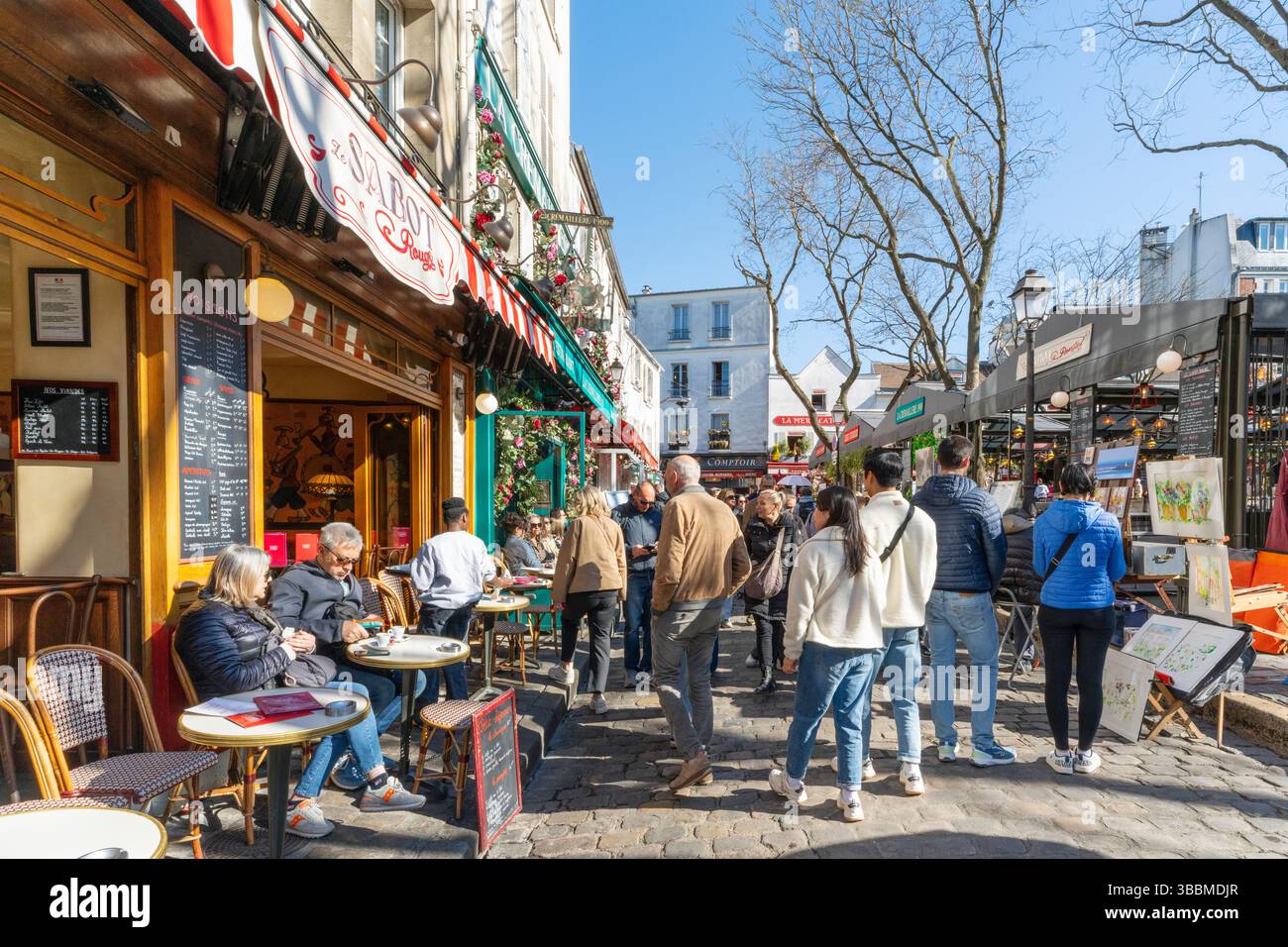Place du Tertre Montmartre Paris, France, Europe Banque D'Images