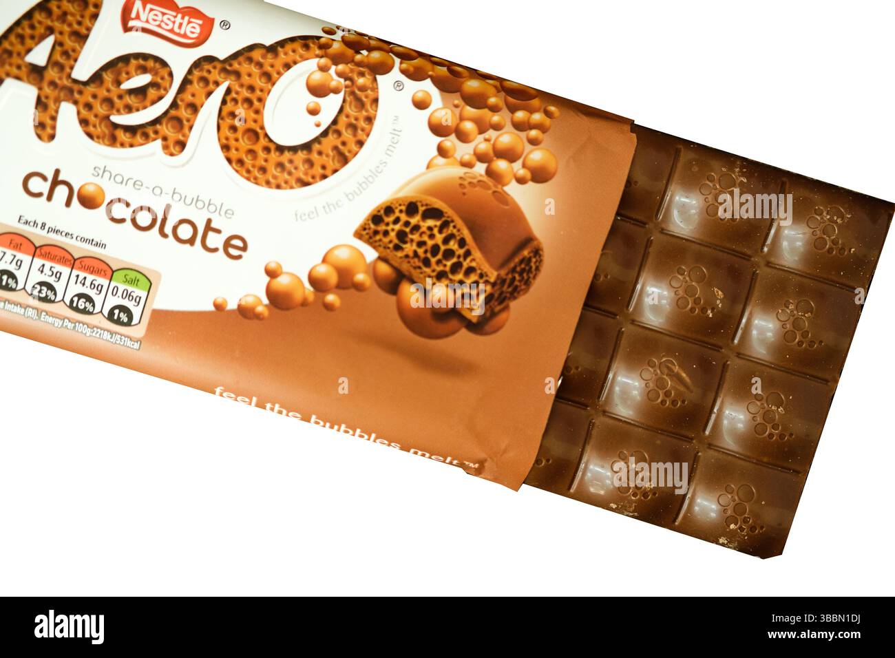 Londres Royaume-Uni, 16 mai 2025, Une barre de chocolat au lait Aero original Banque D'Images