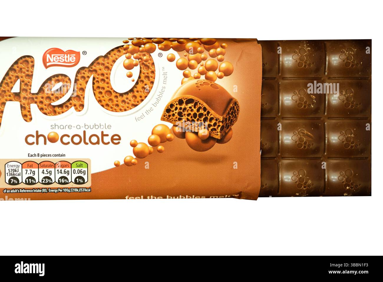 Londres Royaume-Uni, 16 mai 2025, Une barre de chocolat au lait Aero original Banque D'Images