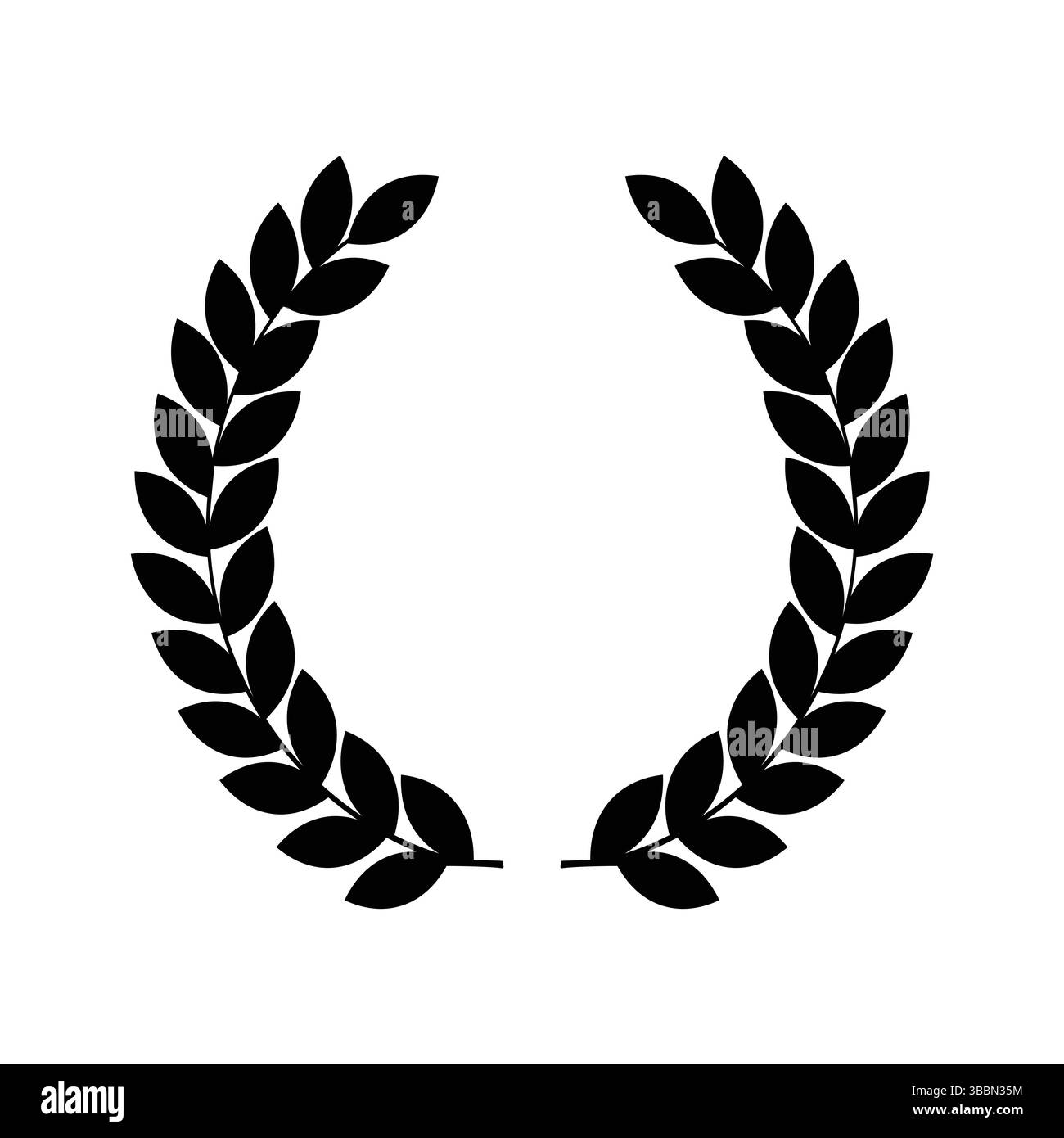 logo de couronne laurel et illustration vectorielle de logo de récompense Illustration de Vecteur