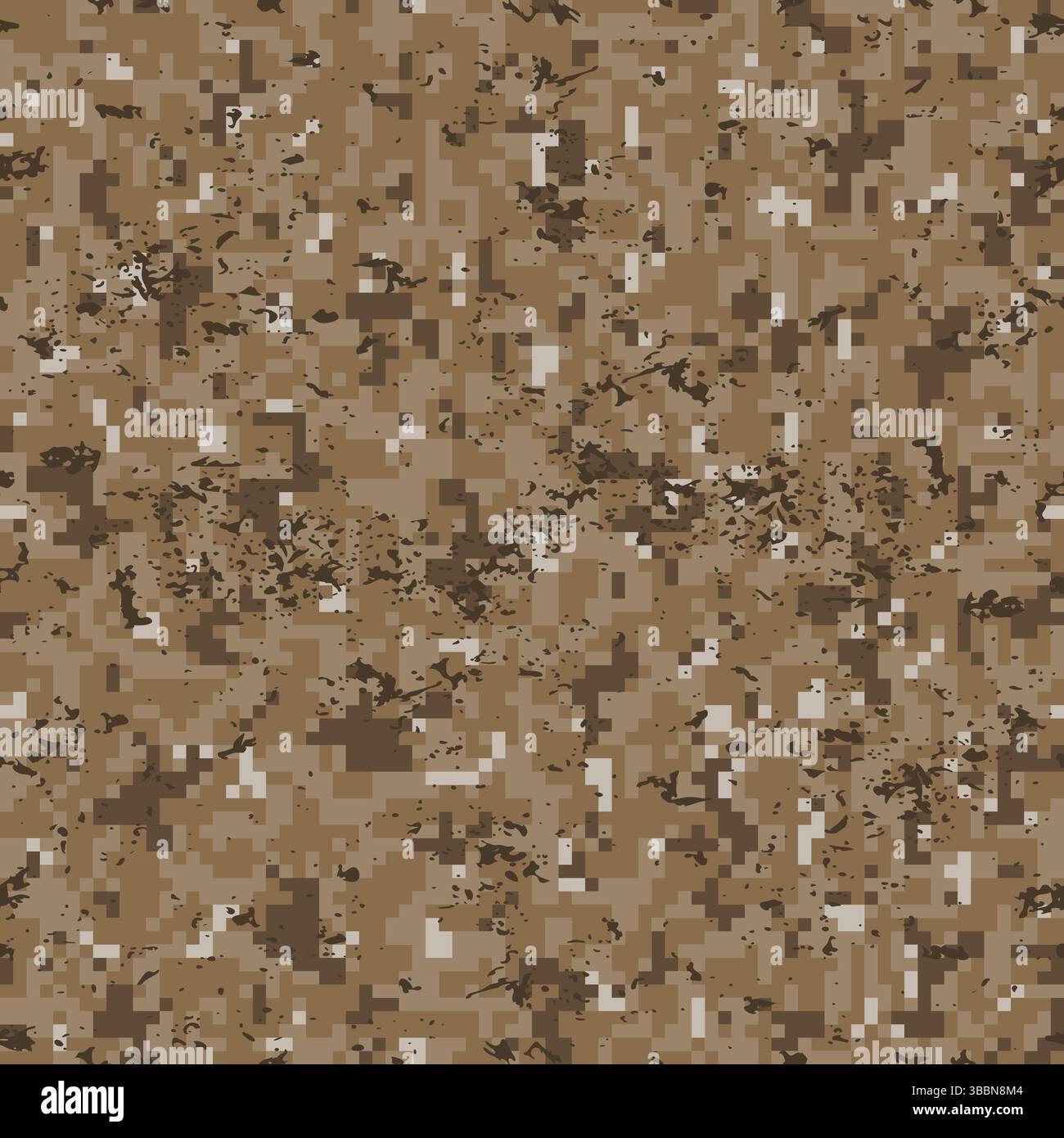 Brun pixel numérique camouflage désert motif sans couture grunge Illustration de Vecteur