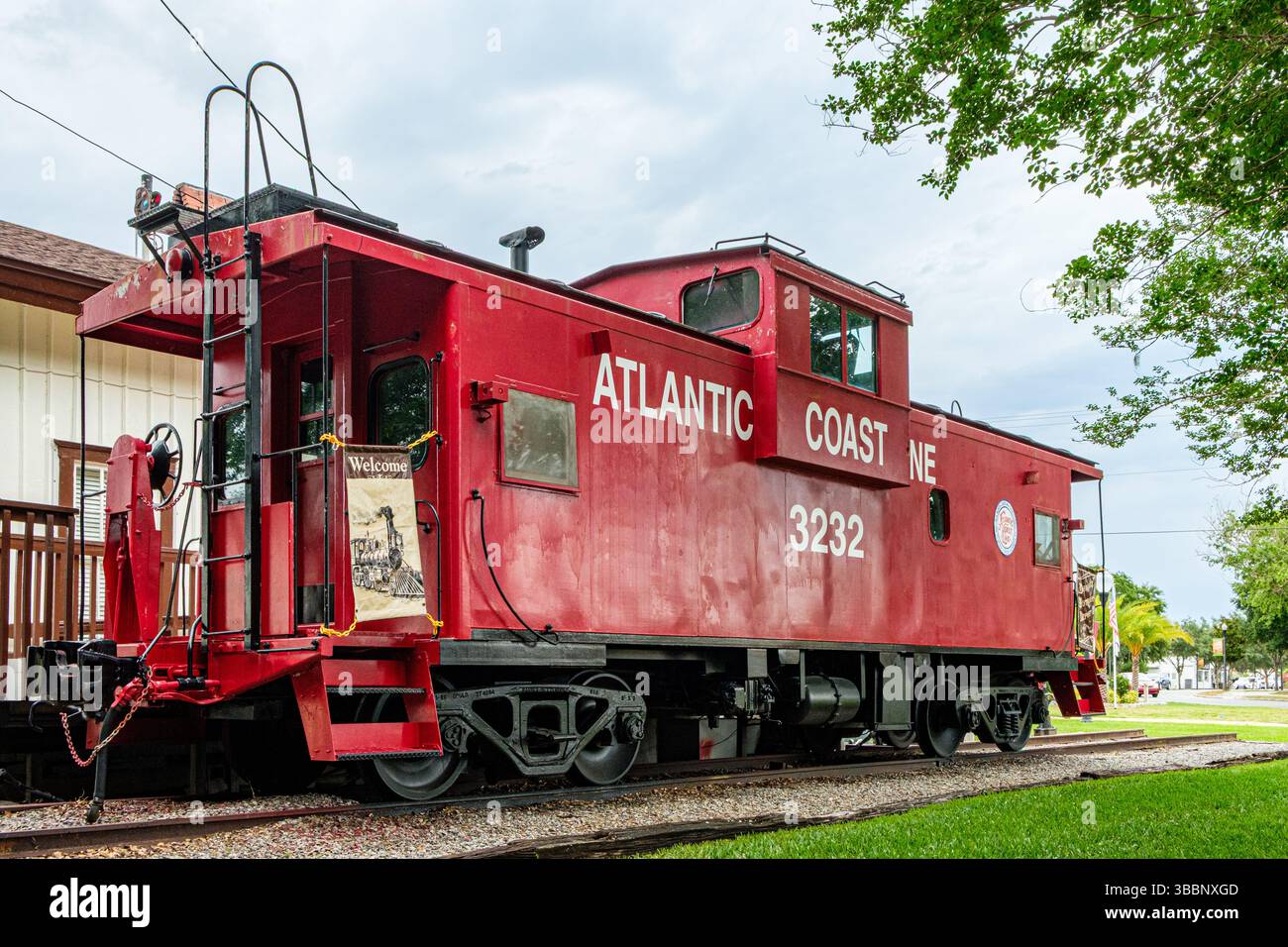 Ligne de la côte atlantique restaurée M930 Caboose, Margaret Kampsen Historic Dundee Depot Museum, main Street, Dundee, Floride Banque D'Images