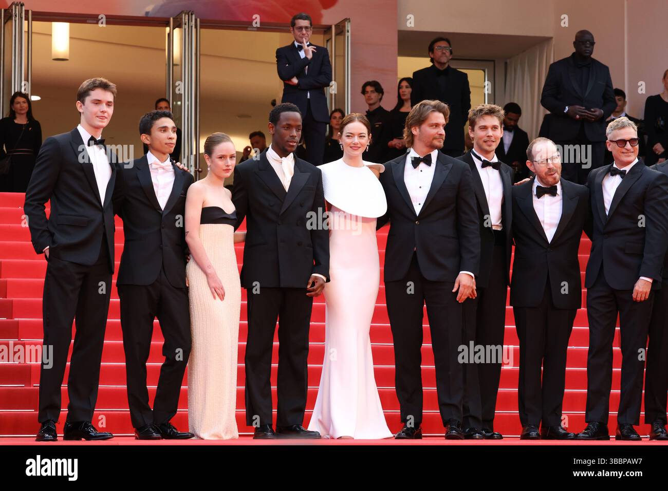 Cannes, France. 16 mai 2025. Cameron Mann, Matt Gomez Hidaka, Amélie ...