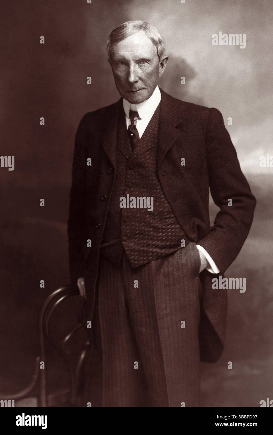John Davison Rockefeller (1839-1937), fondateur de la Standard Oil Company, était un homme d'affaires américain, philanthrope, et l'un des Américains les plus riches de tous les temps. (ÉTATS-UNIS) Banque D'Images