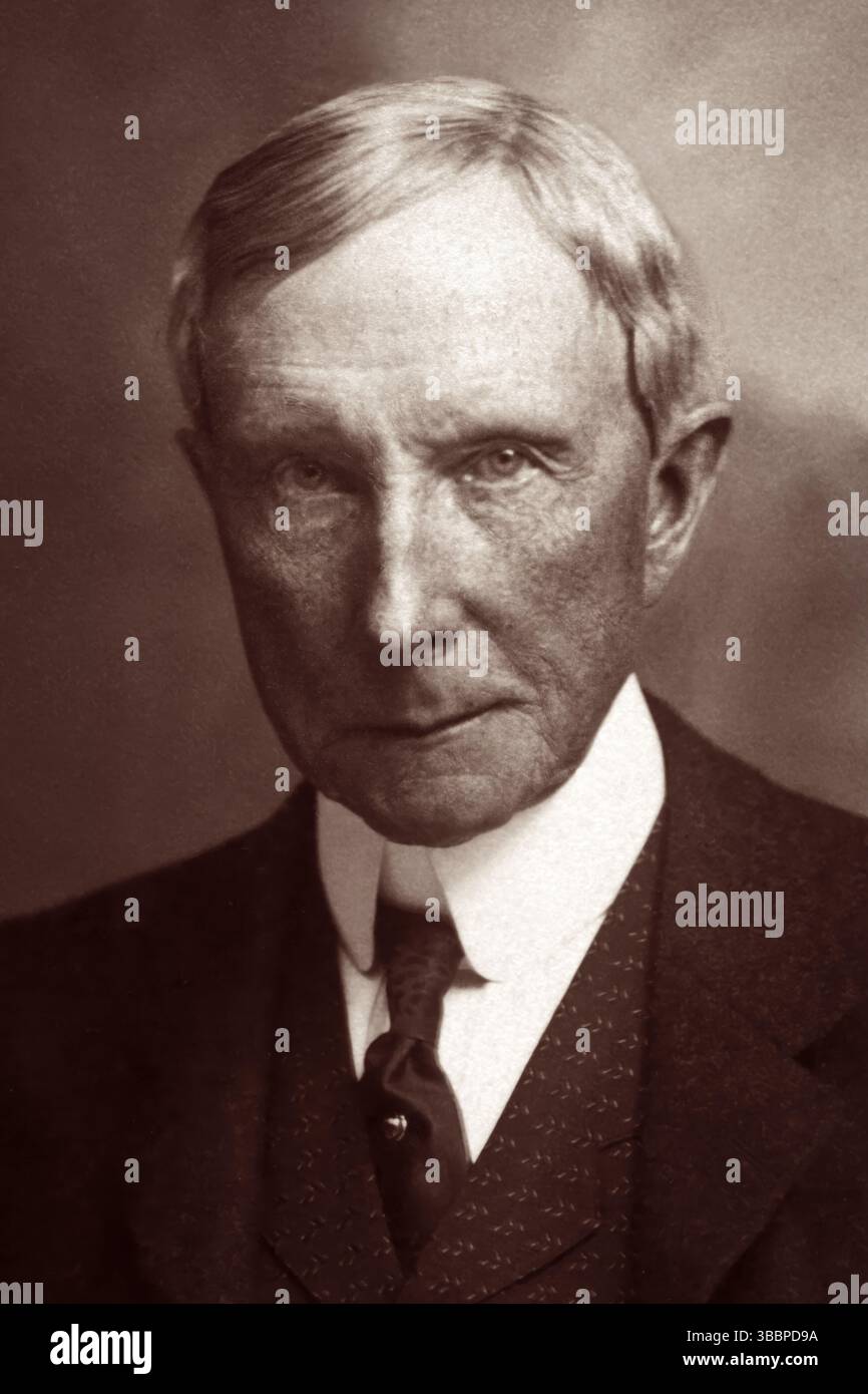 John Davison Rockefeller (1839-1937), fondateur de la Standard Oil Company, était un homme d'affaires américain, philanthrope, et l'un des Américains les plus riches de tous les temps. (ÉTATS-UNIS) Banque D'Images