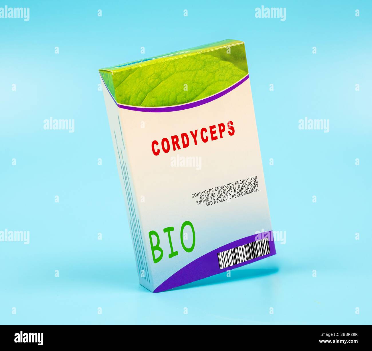 Cordyceps. Améliore l'énergie et l'endurance. Champignon médicinal connu pour soutenir la performance respiratoire et athlétique. Banque D'Images