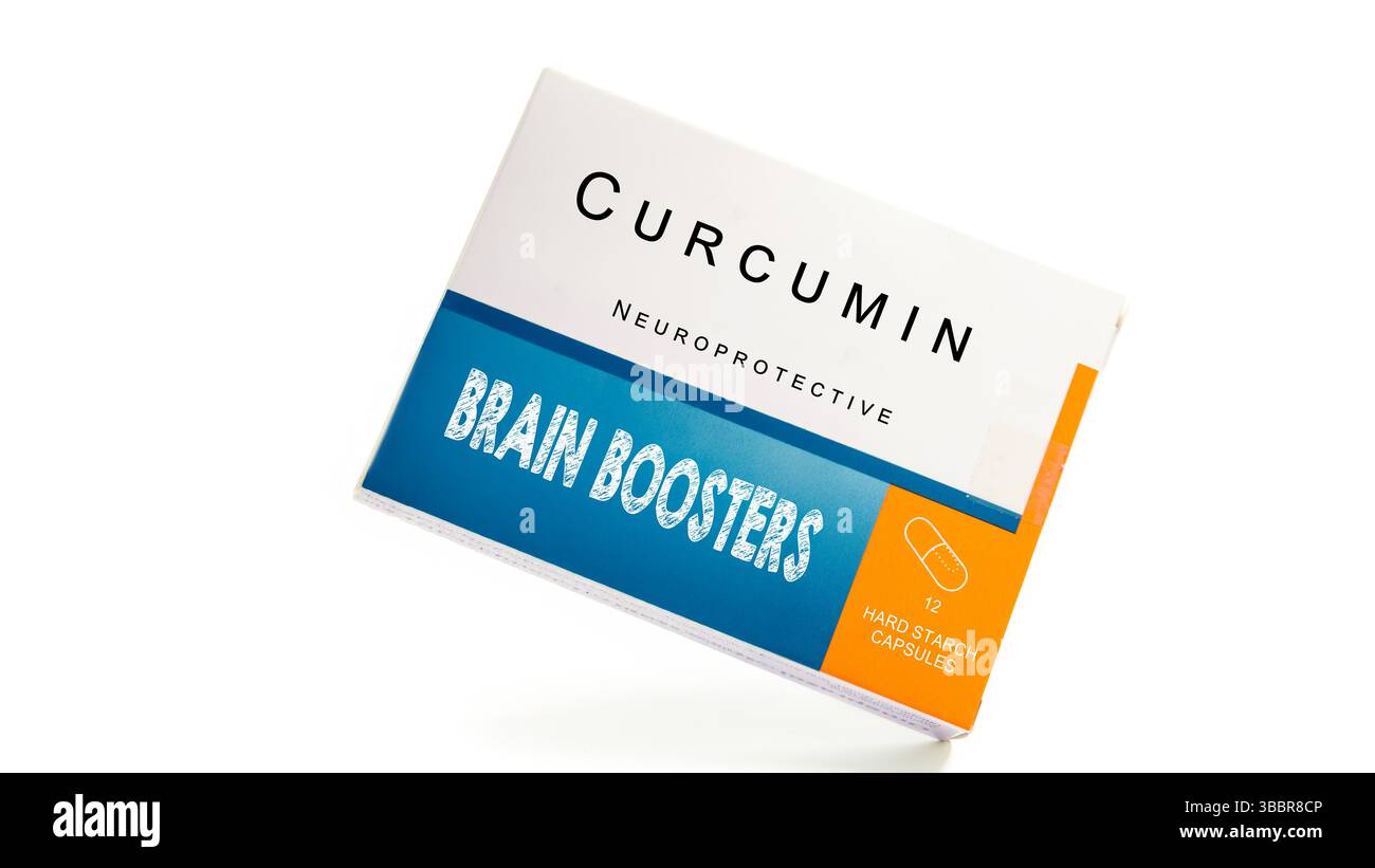 Curcumine. Neuroprotecteur. Banque D'Images