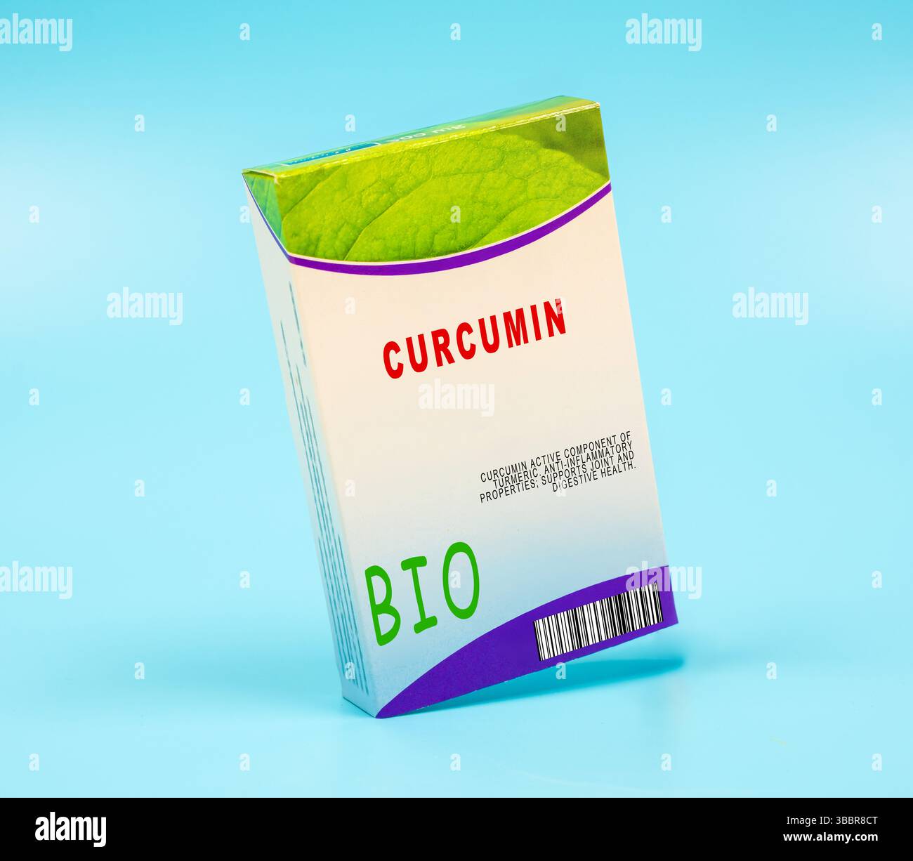 Curcumine. Composant actif du curcuma. Propriétés anti-inflammatoires ; soutient la santé articulaire et digestive. Banque D'Images