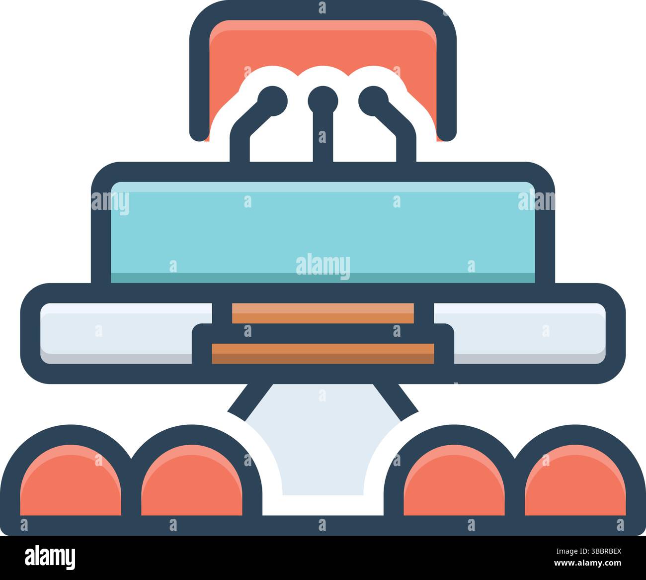 Icône pour la presse publique, public Illustration de Vecteur