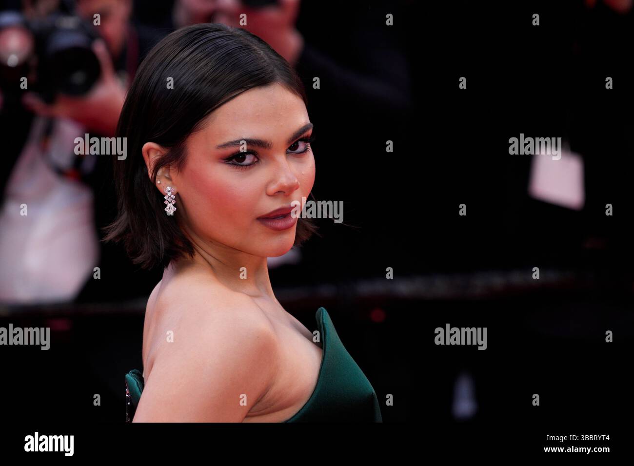 Cannes, France. 16 mai 2025. Ariana Greenblatt assiste au tapis rouge ''Eddington'' du 78e Festival de Cannes au Palais des Festivals le 16 mai 2025 à Cannes, France. (Photo de Daniele Cifala/NurPhoto) crédit : NurPhoto SRL/Alamy Live News Banque D'Images