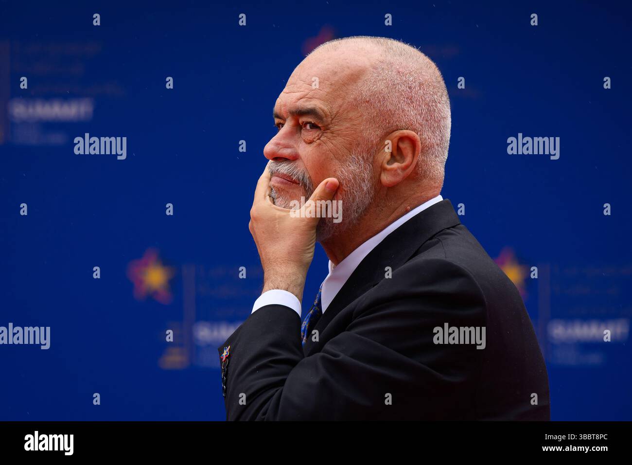 Le premier ministre albanais EDI Rama arrive au Sommet de la Communauté ...