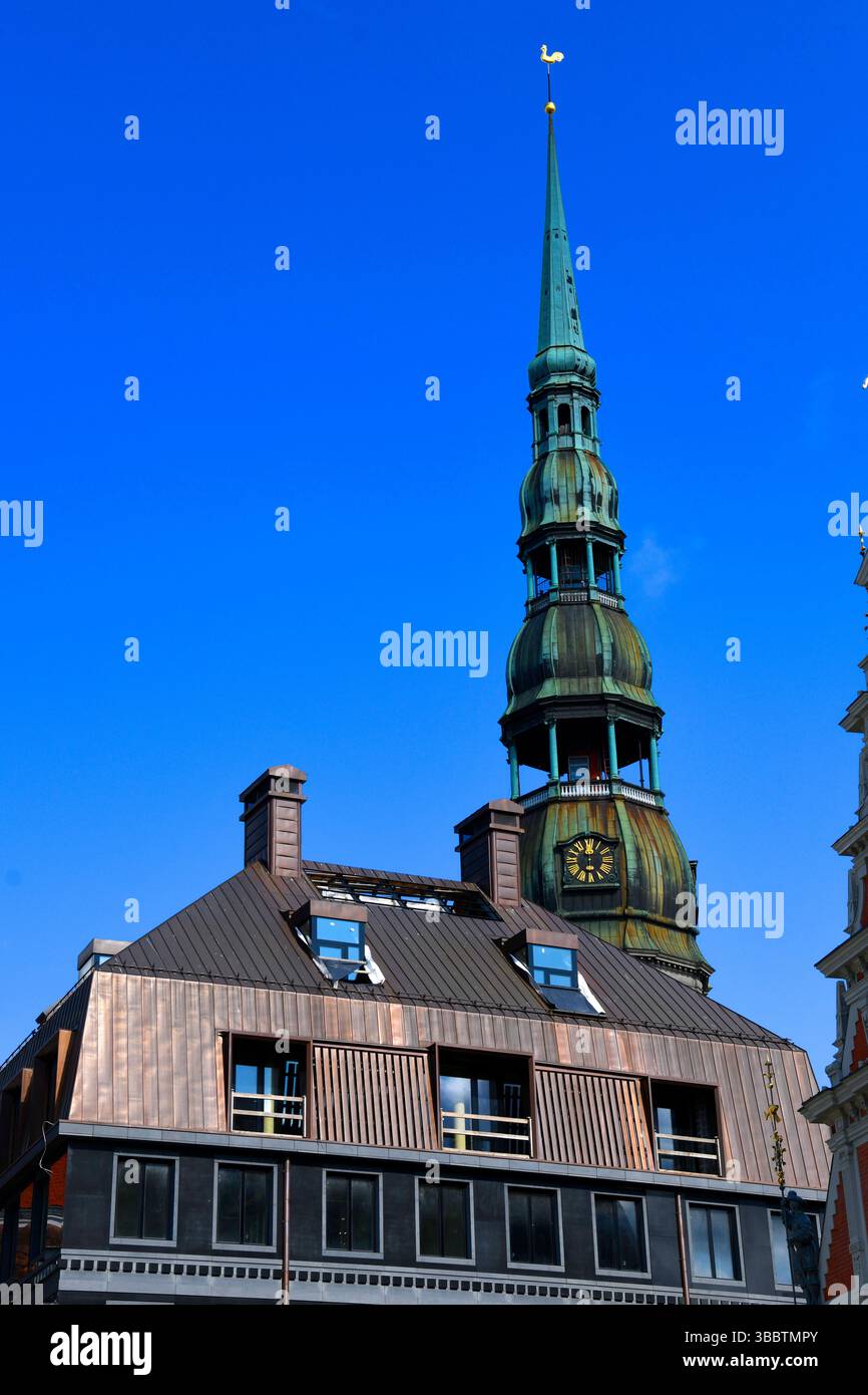 Saint Peter's Church à Riga, Lettonie. Banque D'Images