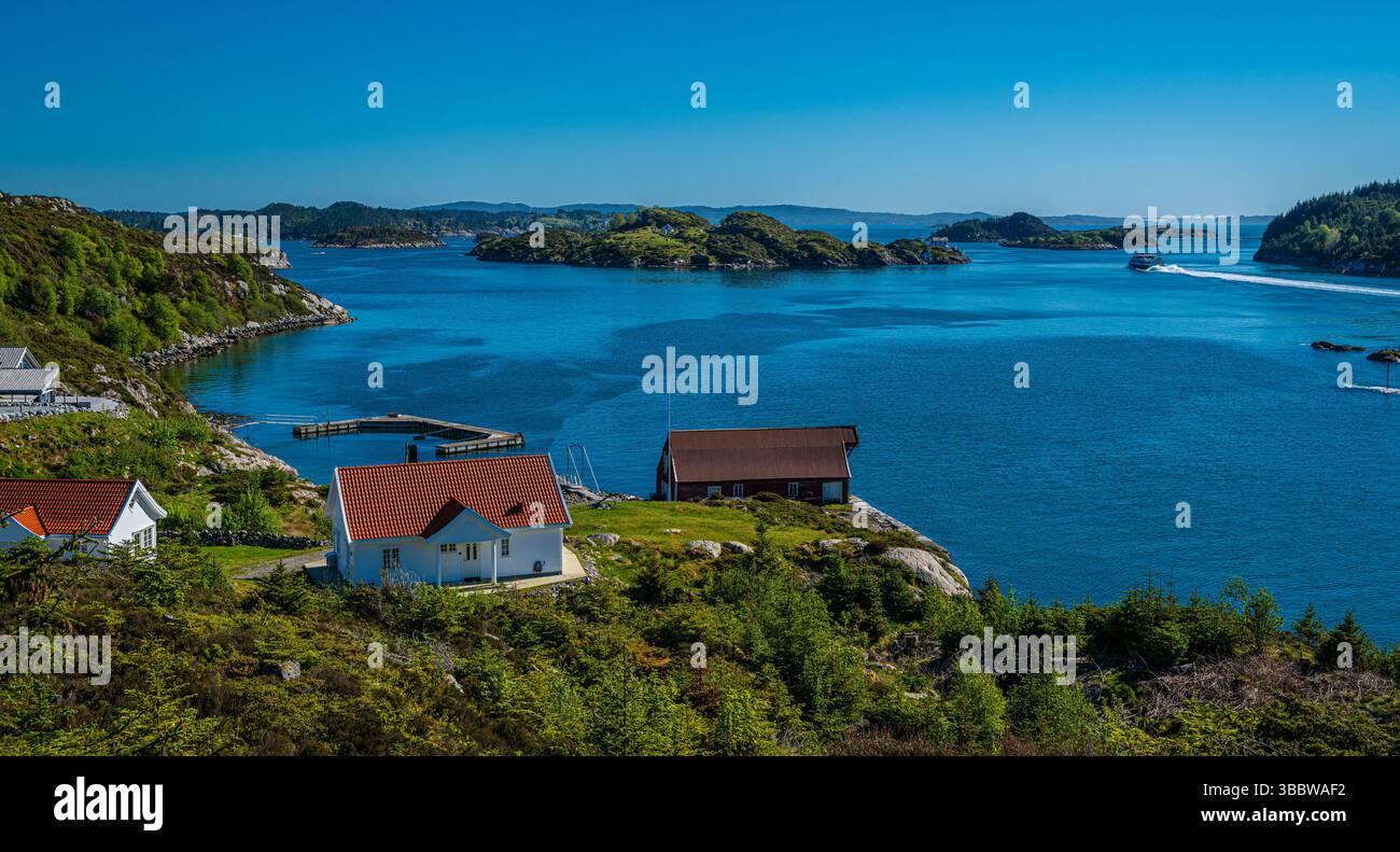 Austevoll sur la côte ouest de la Norvège. Banque D'Images