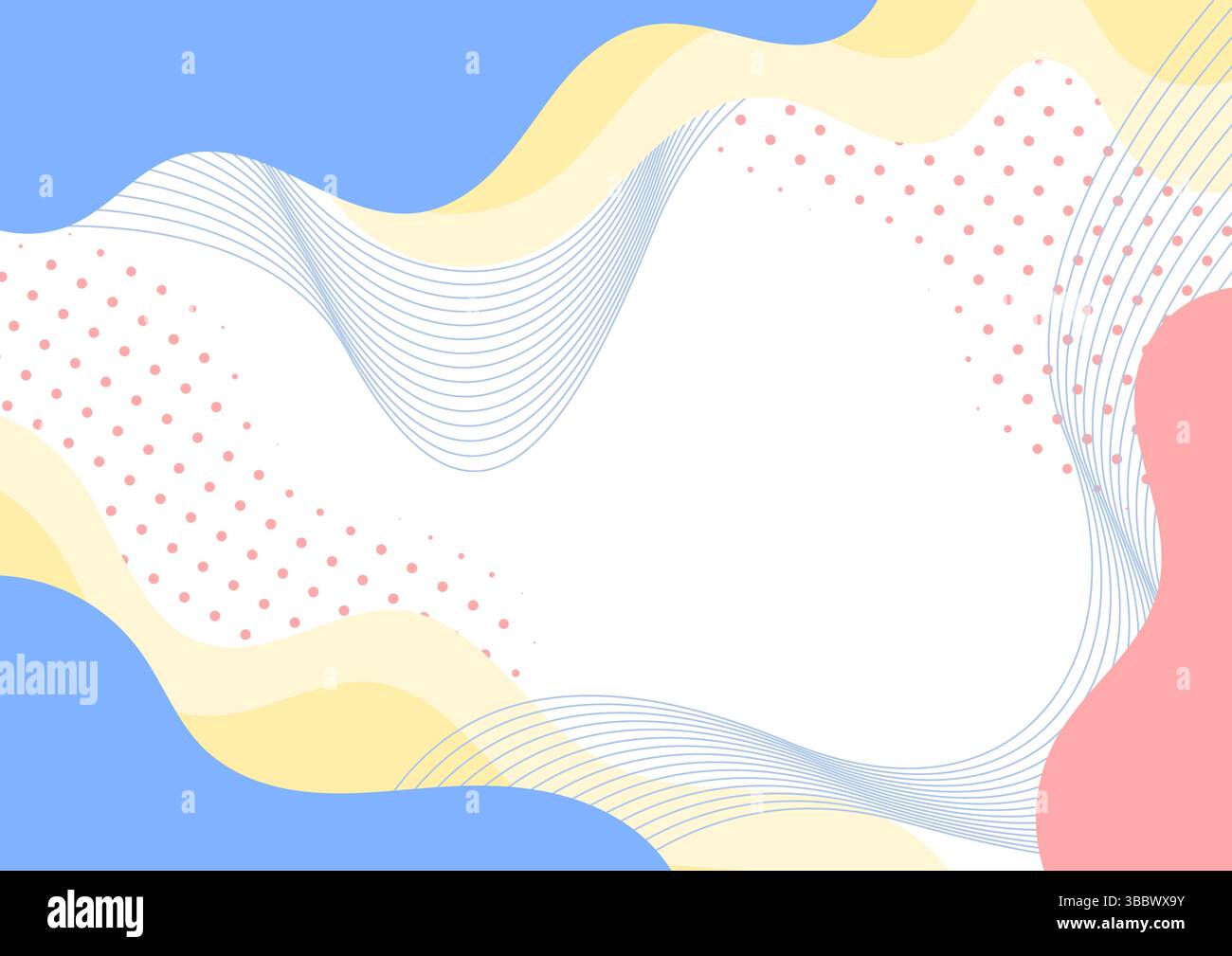 fond abstrait avec des lignes ondulées et des points Illustration de Vecteur