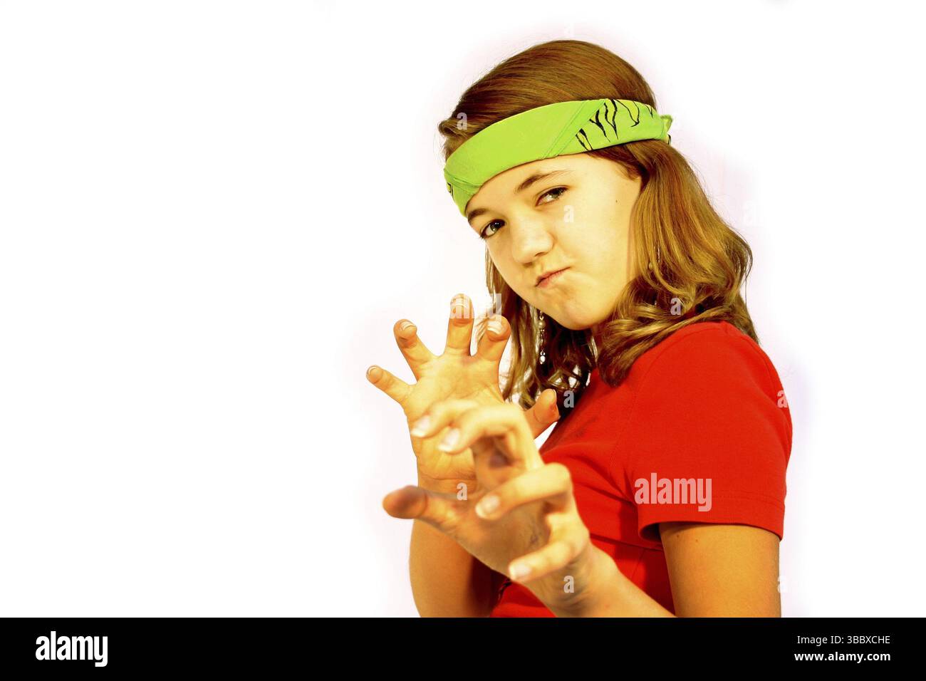 Fighting Girl Banque D'Images