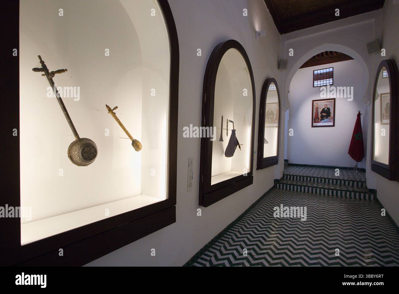 Maroc, Meknès, Dar Jamal, palais, musée, Banque D'Images