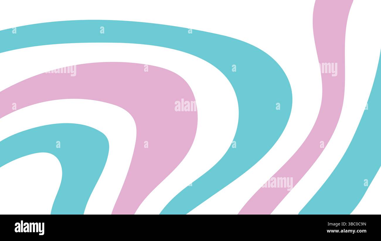 Fond de conception de vagues abstraites turquoise et rose Illustration de Vecteur