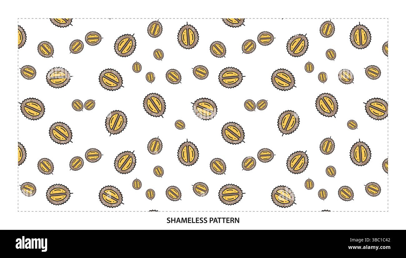 Dessin animé Durian fruit Seamless Pattern pour la nourriture tropicale et les designs exotiques Illustration de Vecteur Dessin animé Durian fruit Seamless Pattern pour la nourriture tropicale et les designs exotiques Illustration de Vecteur