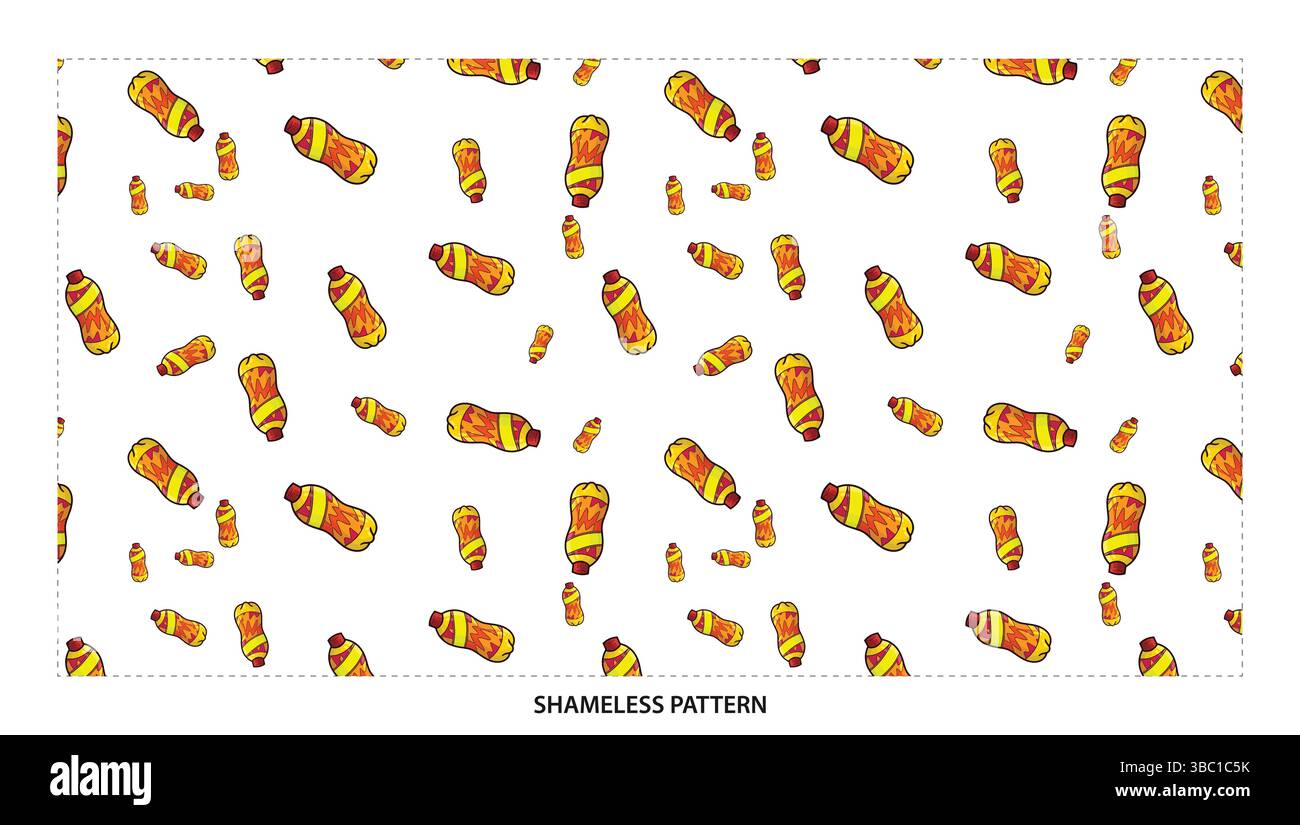 Motif sans couture de bouteille de soda orange de dessin animé pour les conceptions de boisson et de fête Illustration de Vecteur Motif sans couture de bouteille de soda orange de dessin animé pour les conceptions de boisson et de fête Illustration de Vecteur