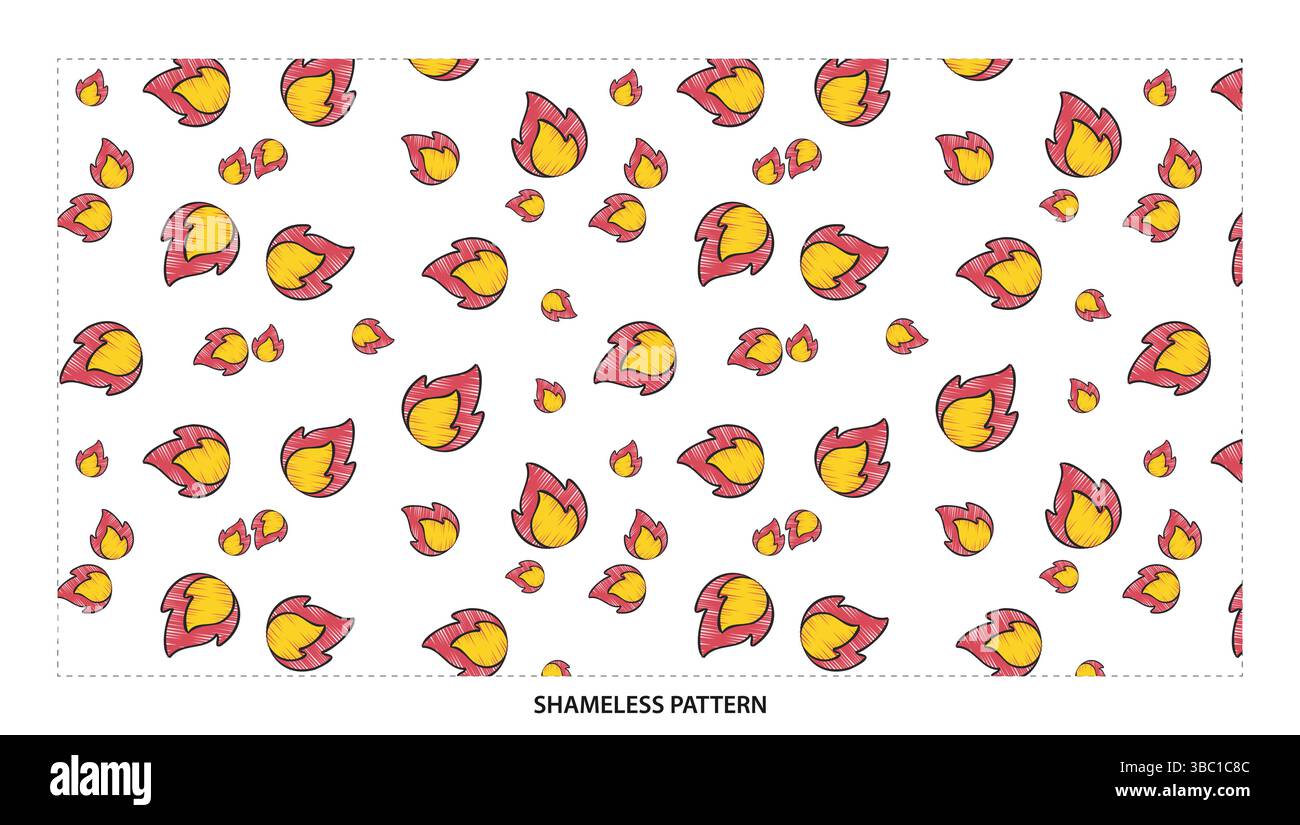 Dessin animé Fire Flame Seamless Pattern pour des conceptions chaudes et énergiques Illustration de Vecteur Dessin animé Fire Flame Seamless Pattern pour des conceptions chaudes et énergiques Illustration de Vecteur