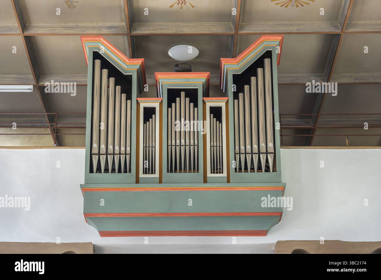 L'orgue, église Saint-Michel à Krugzell, Allgaeu, Souabe, Bavière, Allemagne, Europe Banque D'Images