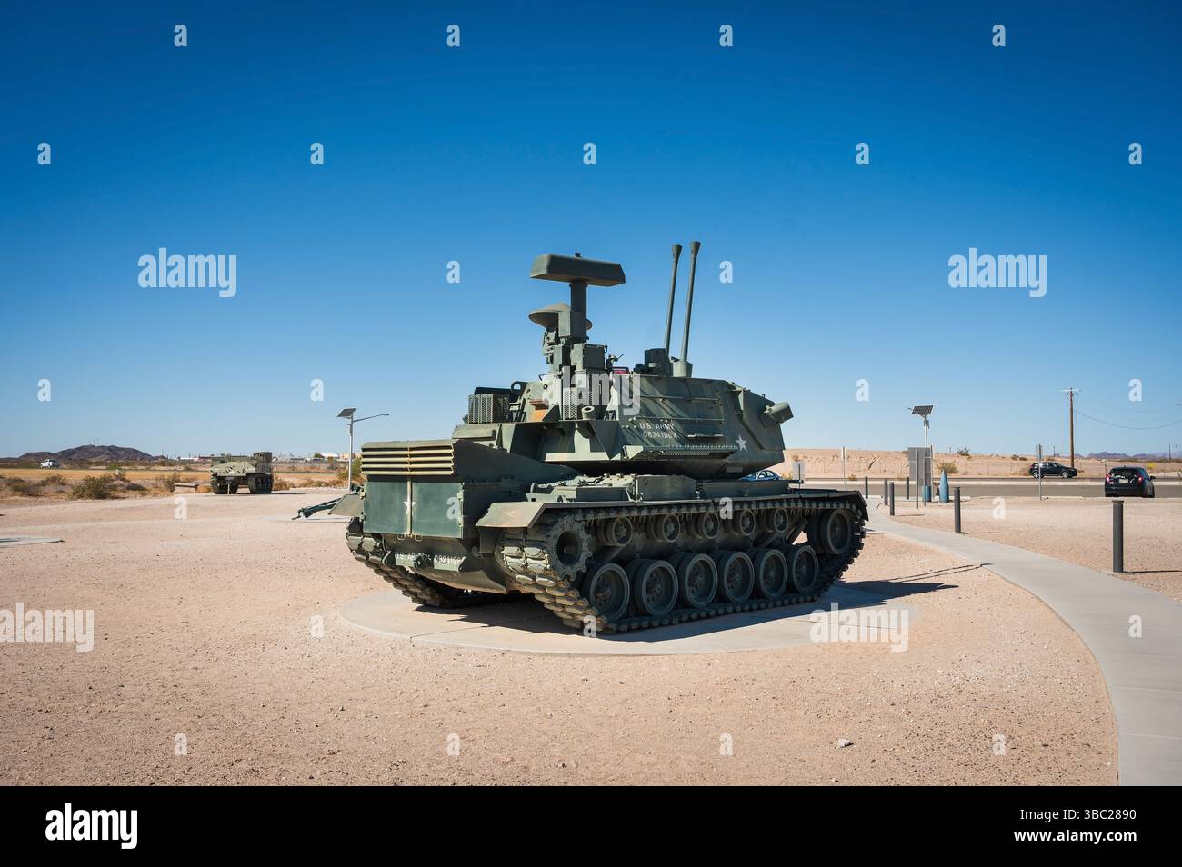 Le Yuma Proving Ground, réservoir en plein air et musée de l'équipement militaire. Près de Yuma Arizona, USA. Banque D'Images