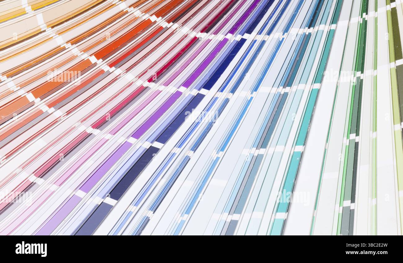 Palette d'échantillons de papier pour choisir la couleur à peindre Banque D'Images