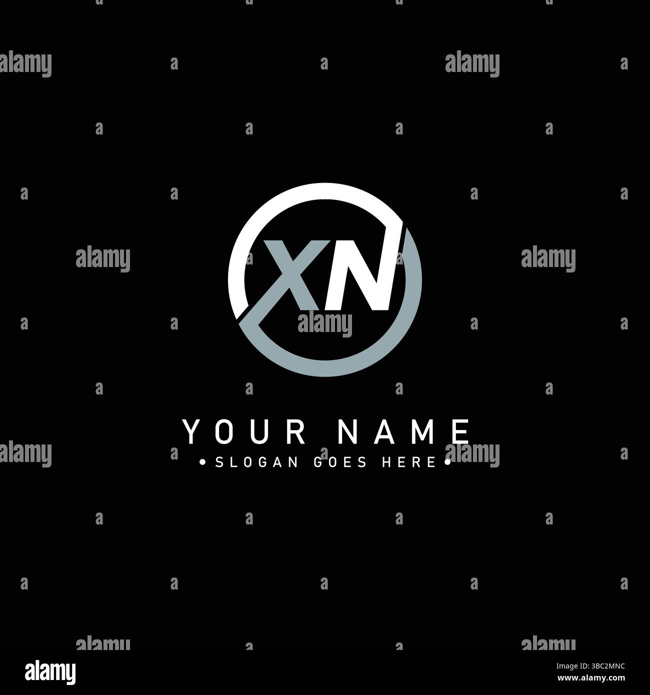 Modèle vectoriel pour lettre initiale XN logo - élégant logo monogramme pour Alphabet X et N. Illustration de Vecteur