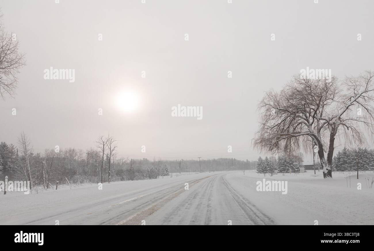 Route d’hiver Banque D'Images